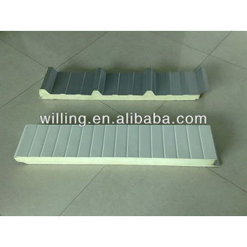 Aislamiento de la cámara fría Panel de sándwich de PU / almacenamiento en frío / congelador / pu sandwich panel / sandwich panel / sandwich de poliuretano